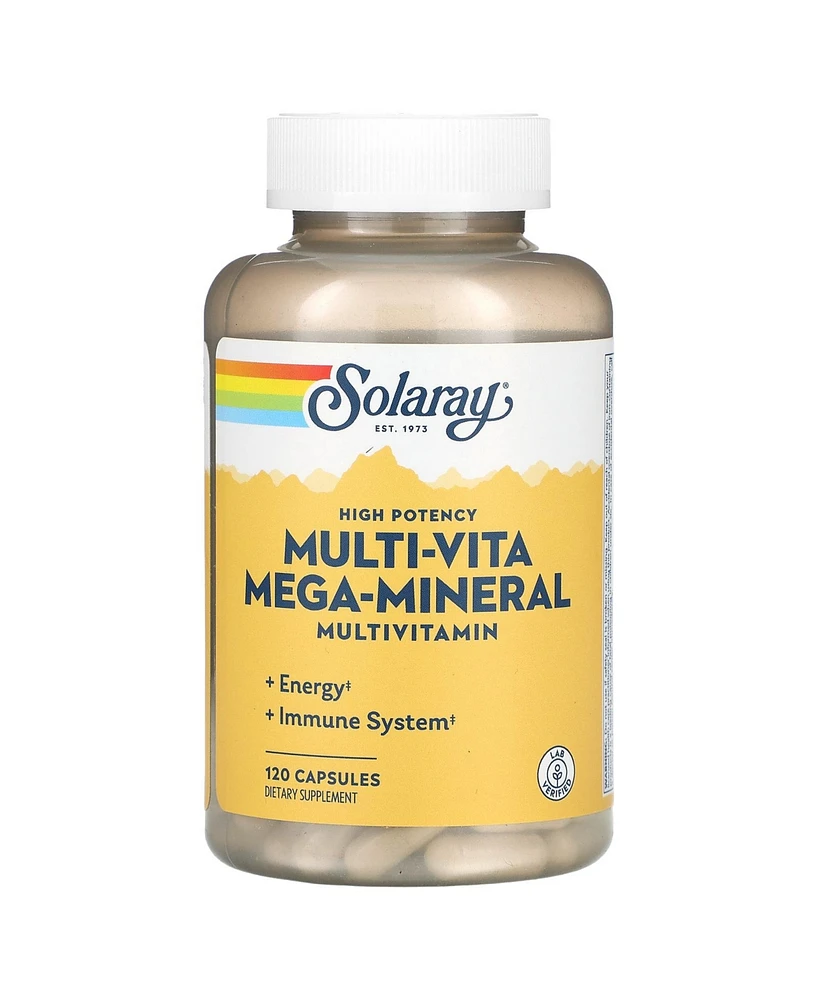 Solaray High Potency Multi-Vita Mega-Mineral Multivitamin - 120 Capsules - Assorted Pre