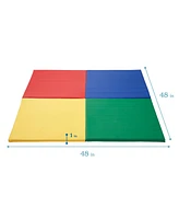 ECR4Kids SoftZone Quad Fold-n-Go Activity Mat, Earthtone