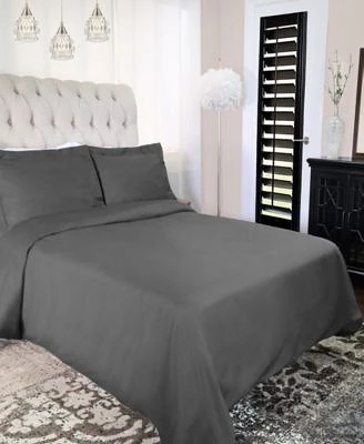 Superior Cotton Percale 300 Thread Count Solid Lightweight Duvet Cover Set