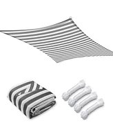 16x16 Ft 97% Uv Block Square Sun Shade Sail Hdpe Canopy Patio Park Backyard