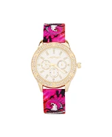 Ed Hardy Women's Quartz Matte Silicone Strap Analog Watch 38mm