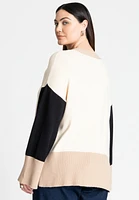 Eloquii Plus Colorblocked Relaxed Sweater