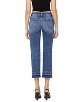 Flying Monkey Women's Mid Rise Relaxed Straight Jeans