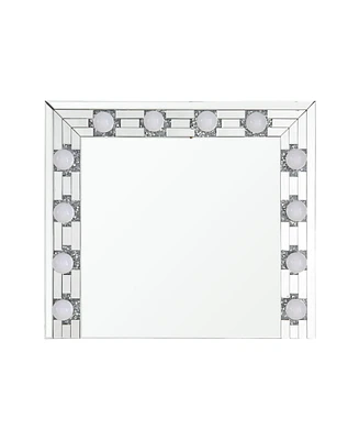 Simplie Fun Noralie Accent Mirror Mirrored & Faux Diamonds