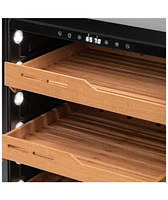 Newair 1,500 Count Electric Cigar Humidor, Built-in Humidification System with Opti-Temp Heating and Cooling Function, Built-In or Freestanding Design