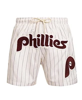 Pro Standard Men's Cream Philadelphia Phillies Pinstripe Retro Classic Woven Shorts