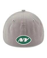 New Era Men's Gray York Jets Wordmark Flight 39THIRTY Flex Hat