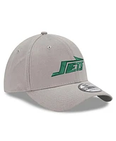 New Era Men's Gray York Jets Wordmark Flight 39THIRTY Flex Hat