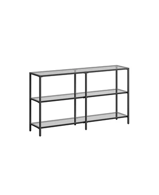 Slickblue Console Sofa Table With 3 Shelves, Metal Frame