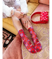 Sock Candy Women's Watercolor Poppy Printed Sock