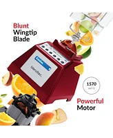 Blendtec Total Classic Original Blender and 75 oz FourSide Blender Jar - Kitchen Blender Bundle - Red