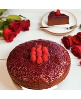 Andy Anand Chocolatier Andy Anand Exquisite 9" Chocolate Raspberry Cake with Real Chocolate Truffles, Made Traditionally for Luxurious Creaminess, Bir