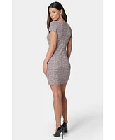 bebe Women's Tweed T Shirt Dress