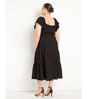 Eloquii Plus Ruffled Tiered Maxi Dress