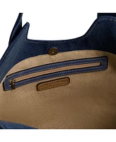 True Religion Horseshoe Stitch Denim Satchel
