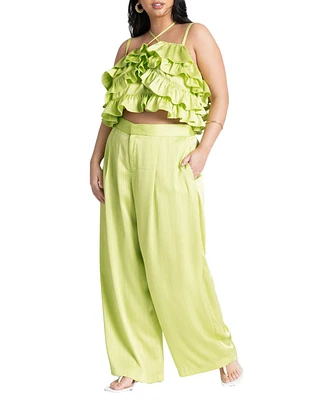 Eloquii Plus Wide Leg Pant With Pleat