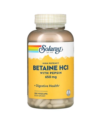 Solaray High Potency Betaine HCl with Pepsin 650 mg - 250 VegCaps