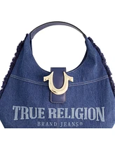 True Religion Frayed Denim Hobo