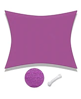 20x16 Ft 97% Uv Block Rectangle Sun Shade Sail Hdpe Cover Net Canopy Poolside