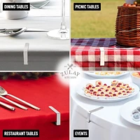 Zulay Kitchen 30 Pack Durable Stainless Steel Table Cloth Clips & Cover Clamps