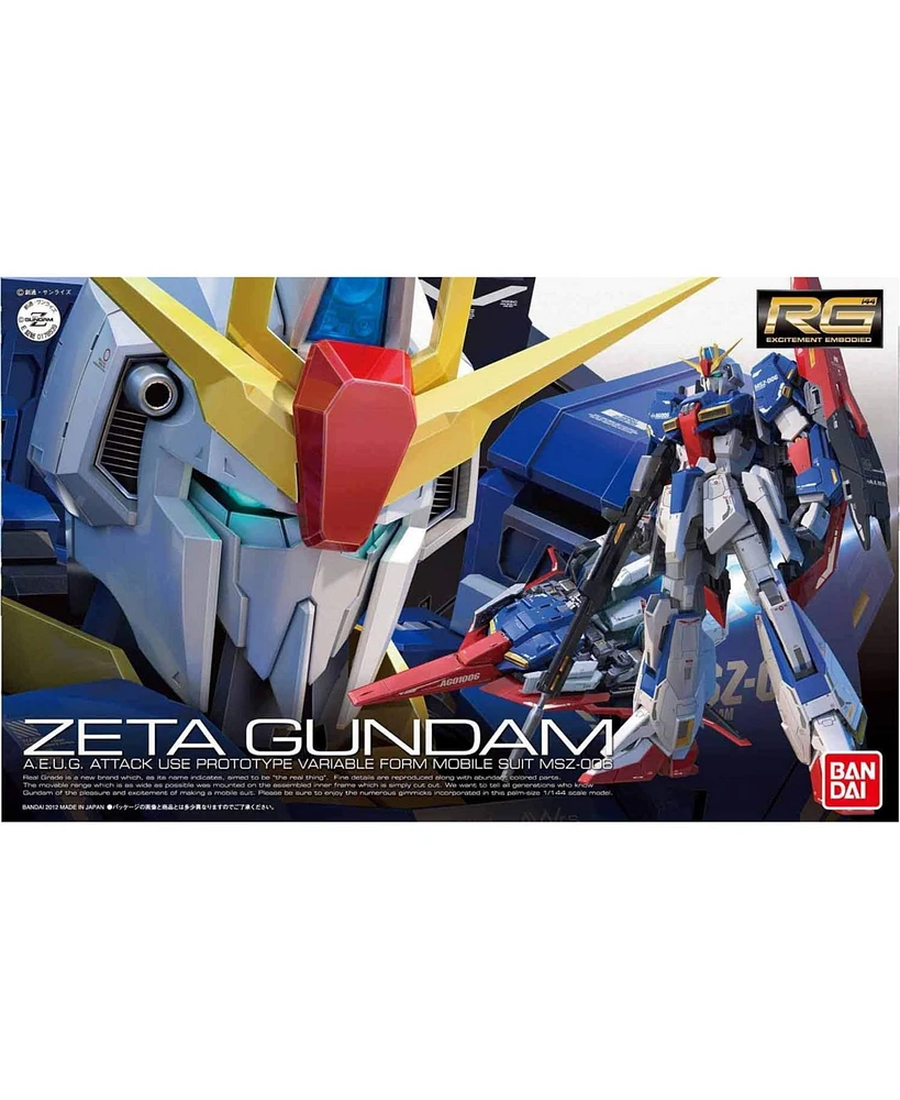 Bandai Z Gundam Real Grade Zeta Gundam 1:144 Scale Model Kit