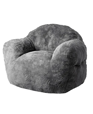 Caromio Giant Bean Bag Sofa Chair with Armrests for Adults High-Density Foam Stuffed