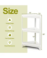 Sugift 2 Pack 3-Tier Detachable Floor Corner Shower Shelf with Drainage Holes