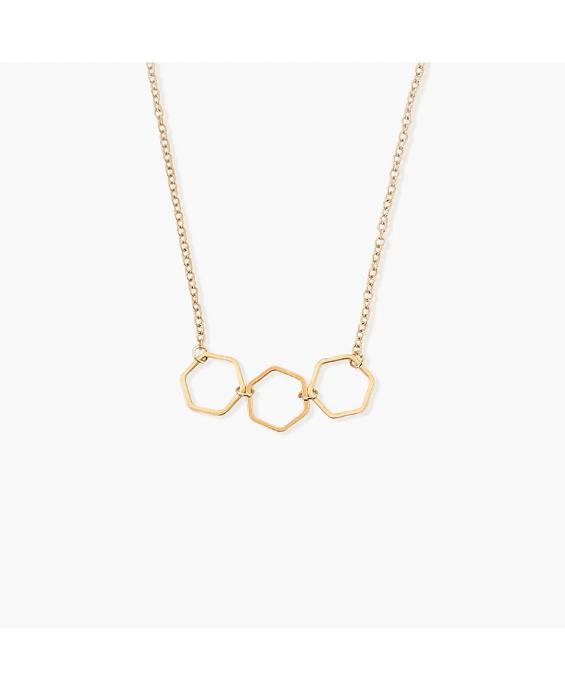 sanctuaire Sanctuary Project by Three Hexagon Dainty Necklace Gold