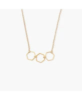 sanctuaire Sanctuary Project by Three Hexagon Dainty Necklace Gold