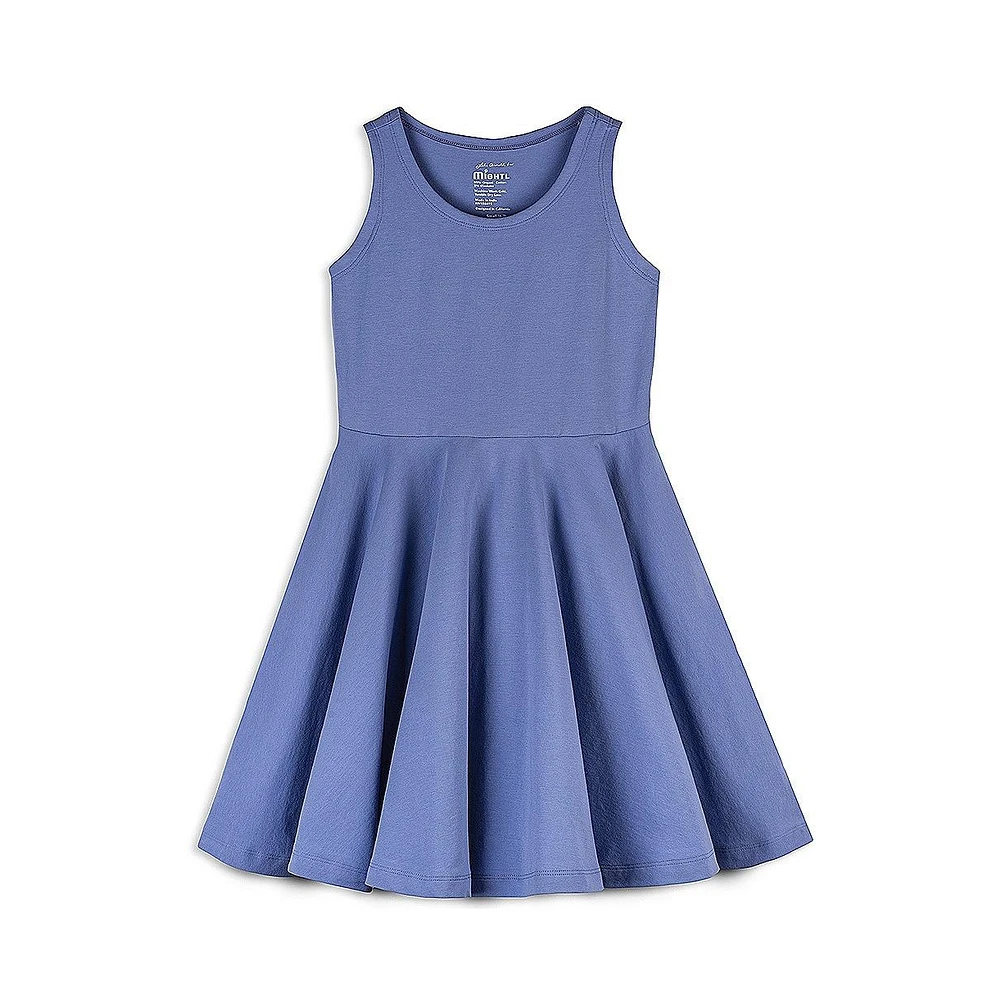 Mightly Girls Fair Trade Organic Cotton Solid Sleeveless Twirl Dress