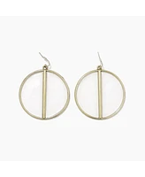 sanctuaire Stained Glass Circle Earrings Antique Gold