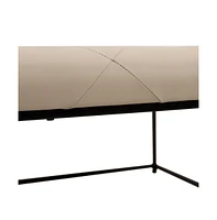 Merrick Lane Almas 30-Inch Square Tufted Ottoman With Durable Metal Frame