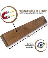 Zulay Kitchen Wooden Magnetic Knife Strip