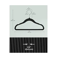 Slickblue Hangers for Closet with Hooks, Premium Velvet Hangers, Non-Slip 50 Pieces