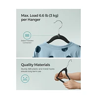 Slickblue Hangers for Closet with Hooks, Premium Velvet Hangers, Non-Slip 50 Pieces