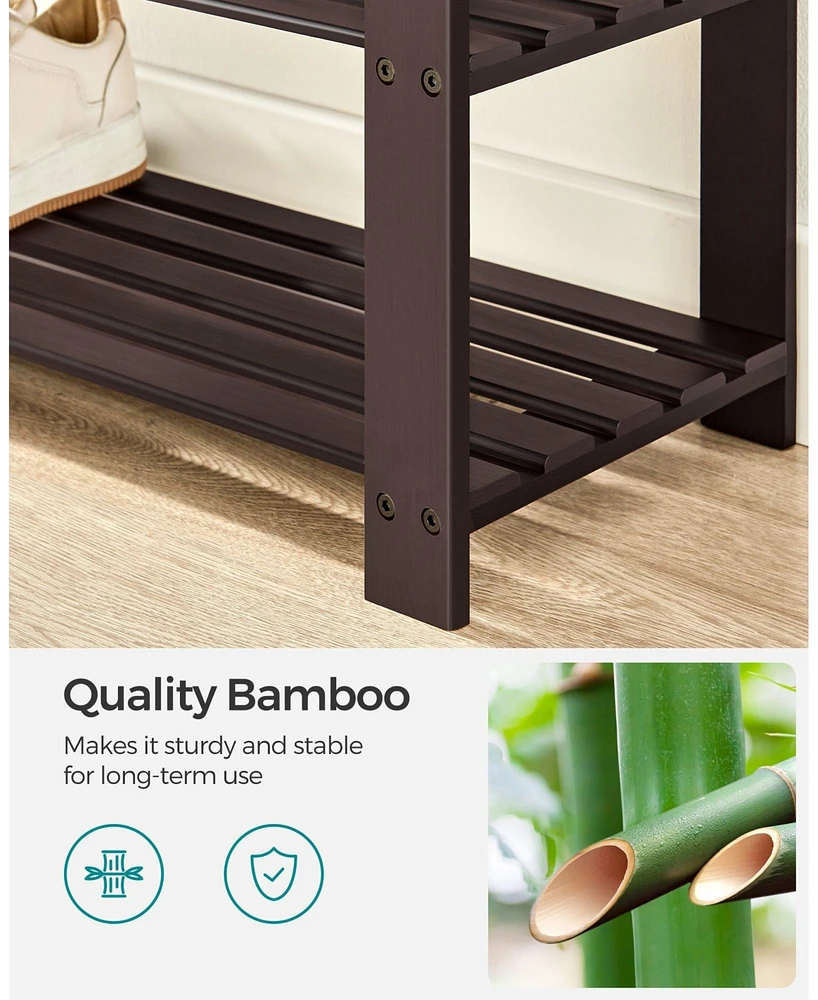 Slickblue 2-tier Shoe Rack, Stable Organizer For Entryway, Living Room