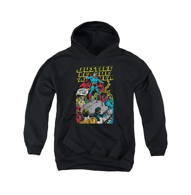 Justice League Boys of America Youth Ultimate Scarifice Pull Over Hoodie / Hooded Sweatshirt