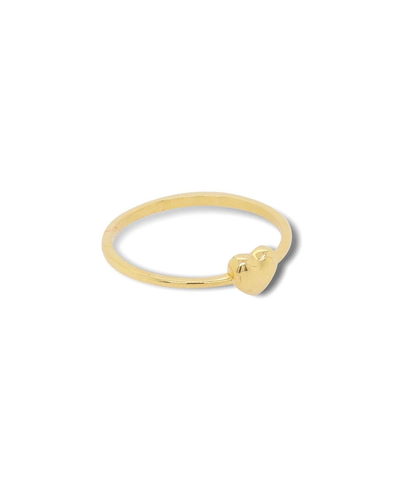 The Lovery Gold Puffy Heart Ring