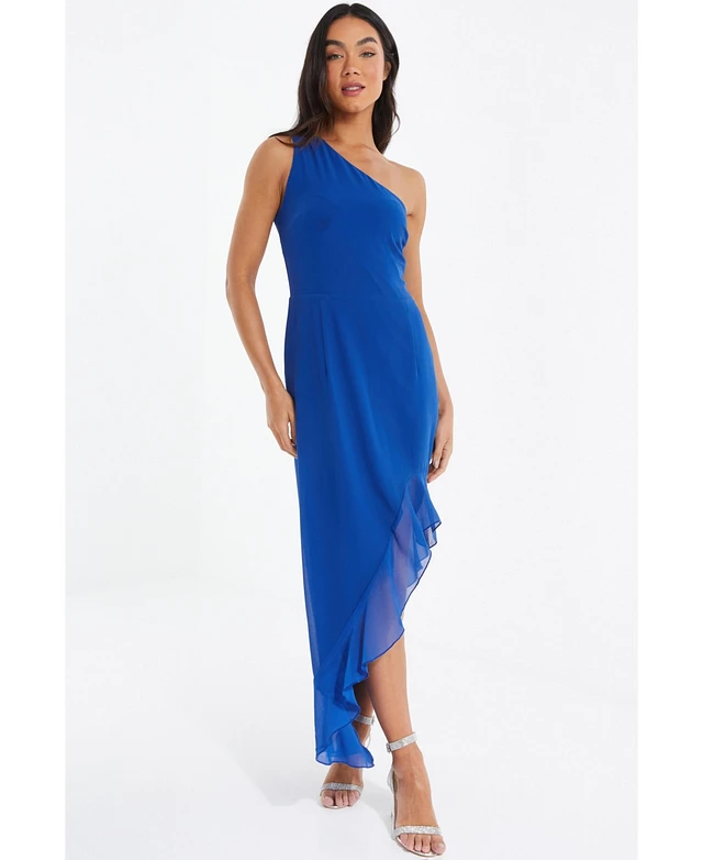 Quiz Women's Chiffon One-Shoulder Maxi Dress With Split | Connecticut Post Mall Quiz Women's Chiffon One-Shoulder Maxi Dress With Split | Connecticut Post Mall