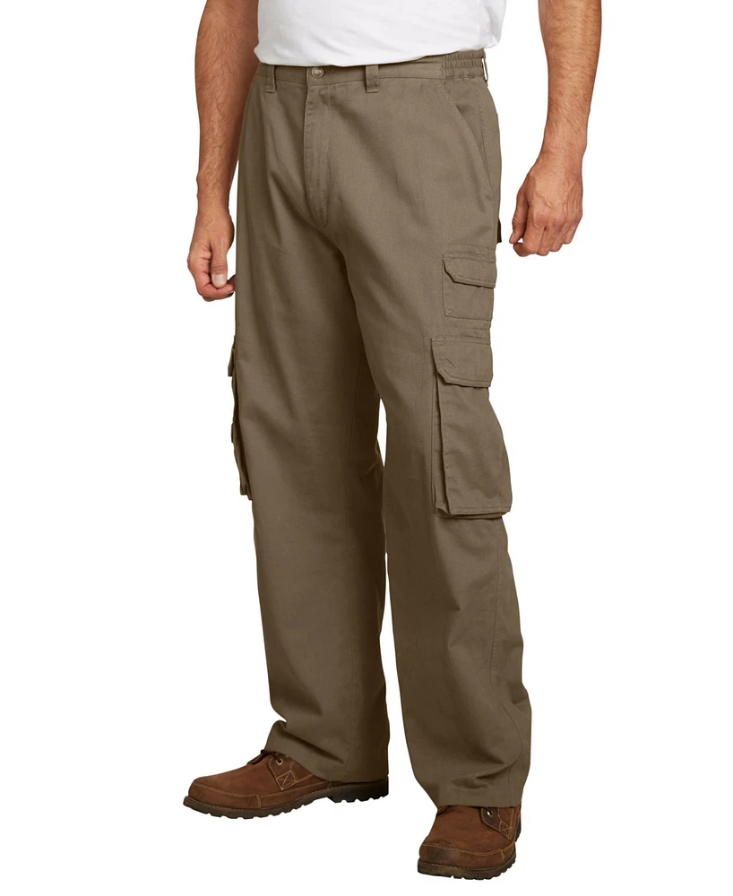 Boulder Creek Big & Tall by KingSize Side-Elastic Stacked Cargo Pocket Pants