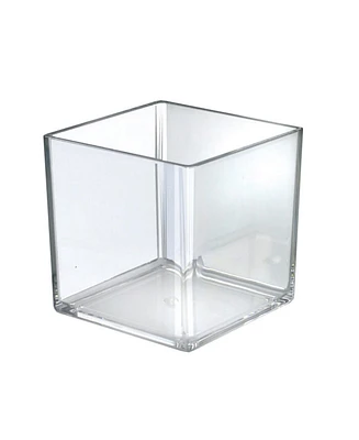Azar Displays 6" Deluxe Clear Acrylic Square Cube Bin for Counter, 2