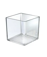 Azar Displays 6" Deluxe Clear Acrylic Square Cube Bin for Counter, 2