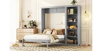 Queen Size Murphy Bed Wall Bed With Shelves