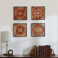 Streamdale Furniture Moroccan Tile 4-Piece Framed Art Set