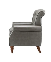 Edwin Transitional Comfy Armchair with Button-Tufted