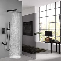 Streamdale Furniture Shower System 10 Inch Square Bathroom Luxury Rain Mixer Shower Combo Set