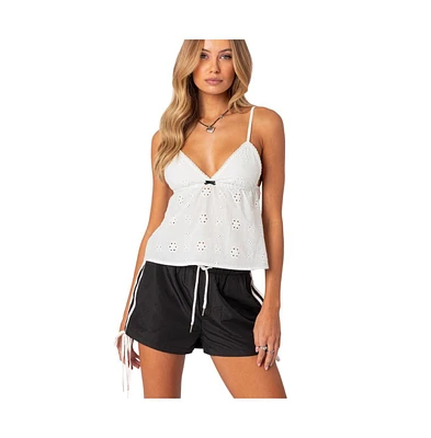 Edikted Women's Emilie Eyelet Tank Top