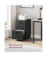 Slickblue Compact Industrial File Cabinet with 2 Drawers for Modern Storage Solutions