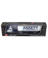 Dcp 1/64 White & Blue Ford LN9000 with 40' Tri-Axle Van Trailer, Ansett 60-1284