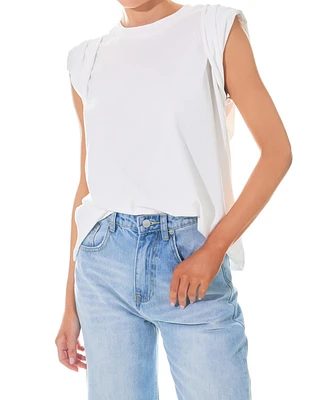 Grey Lab Women's Folded Sleeve Top